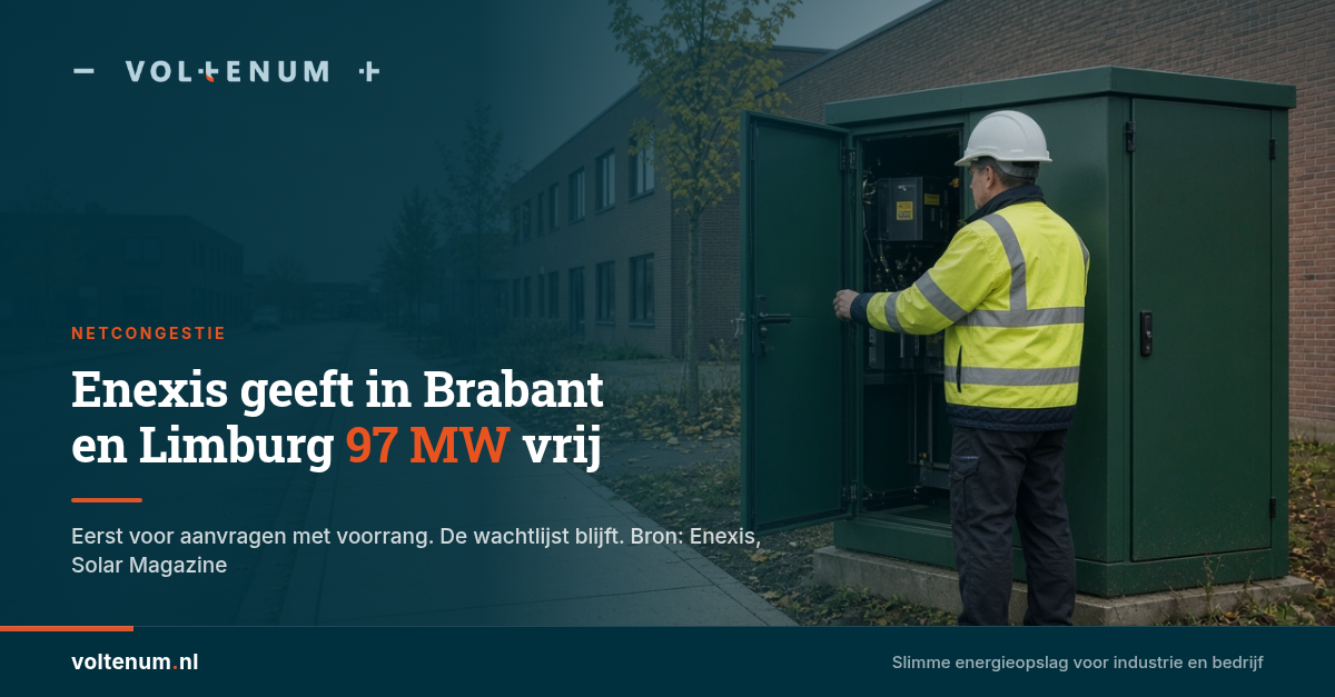 Enexis geeft netruimte vrij. Wie heeft er iets aan?